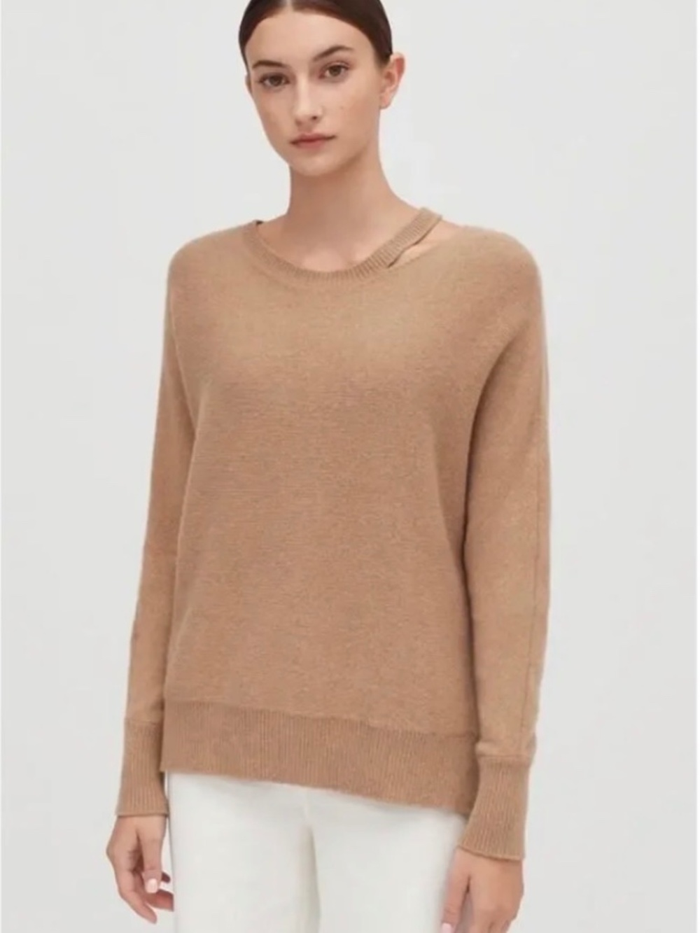 Cuyana cashmere split-neck sweater